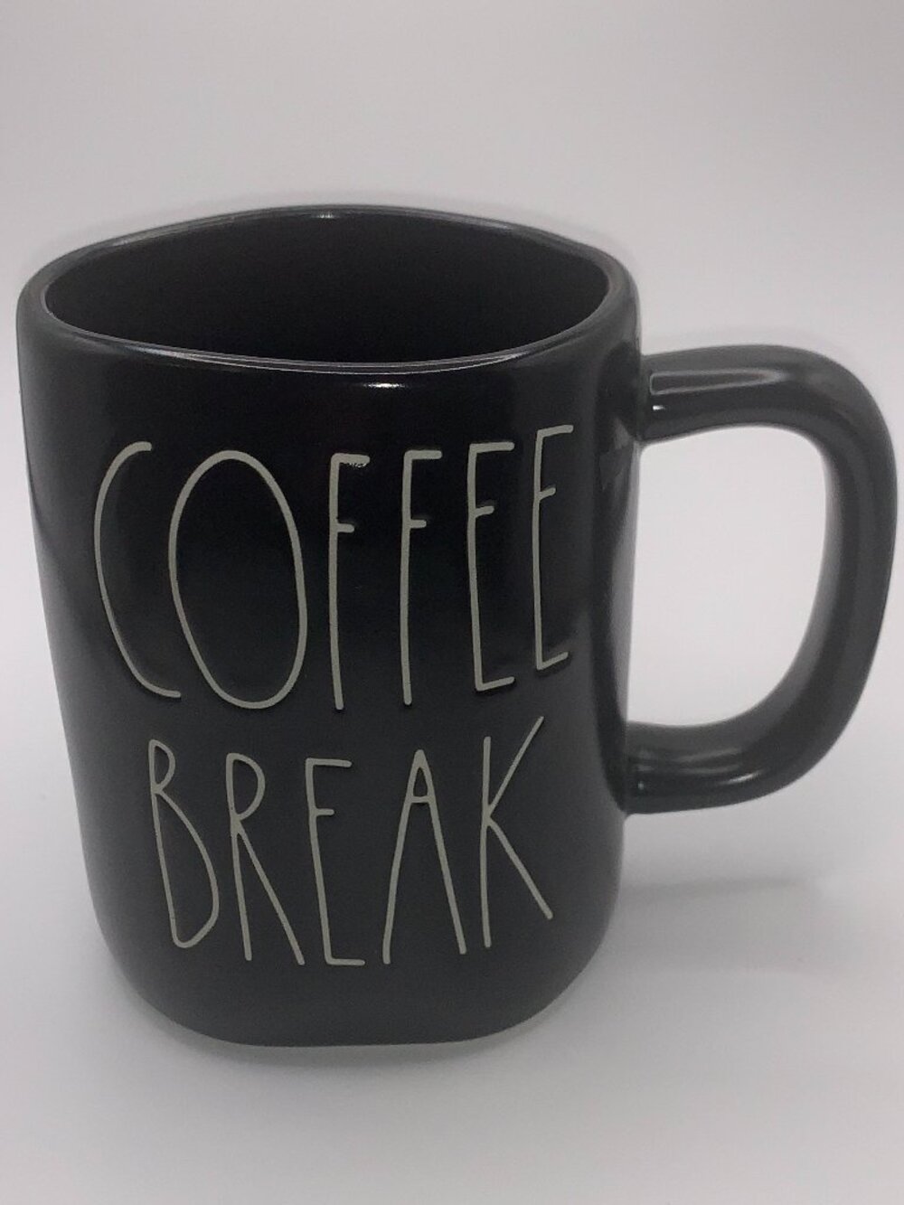 Rae Dunn by Magenta Black Coffee Break 16 oz Mug